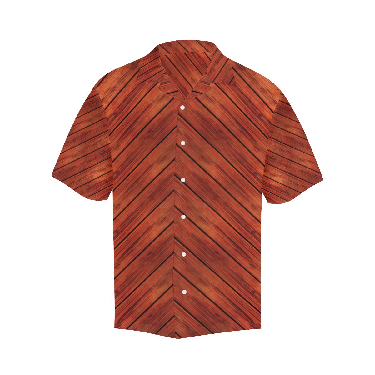 Wood Printed Pattern Print Design 03 Mens All Over Hawaiian Shirt