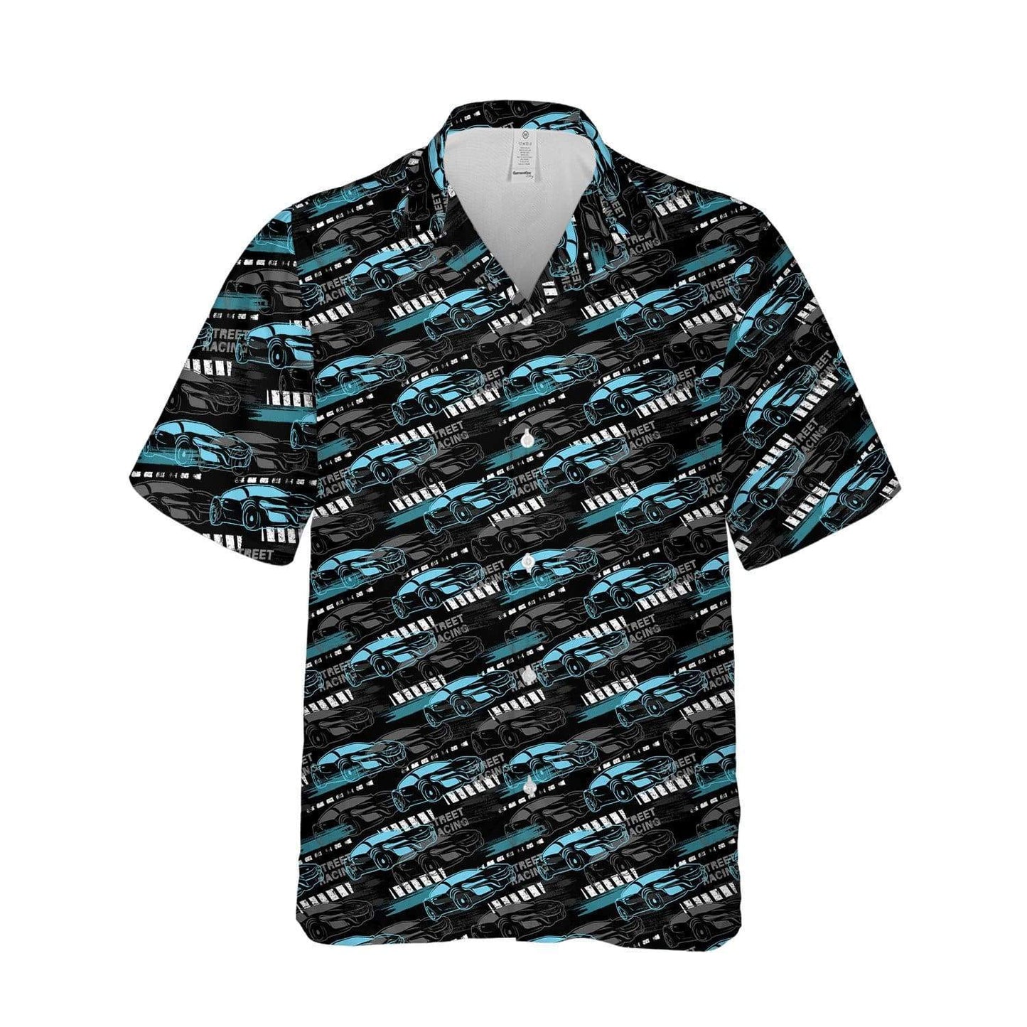 Awesome Sport Cars Street Racing Pattern Unisex Hawaiian Shirts