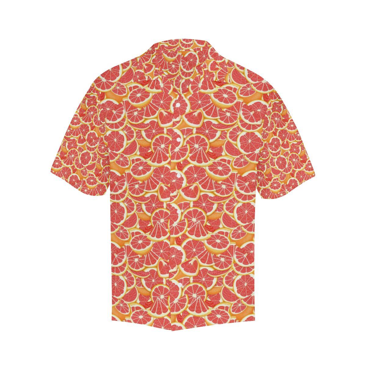 Tropical Grapefruit Pattern Mens All Over Print Hawaiian Shirt