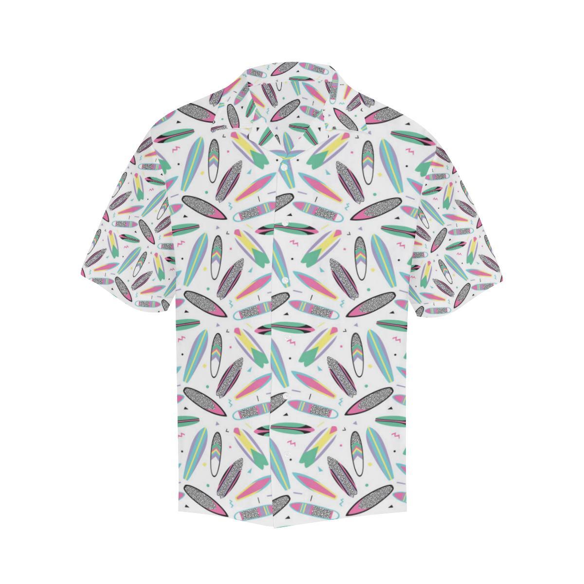 Surfboard Pattern Print Design 04 Mens All Over Hawaiian Shirt