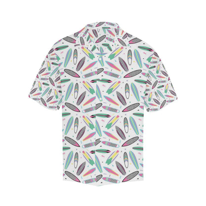 Surfboard Pattern Print Design 04 Mens All Over Hawaiian Shirt