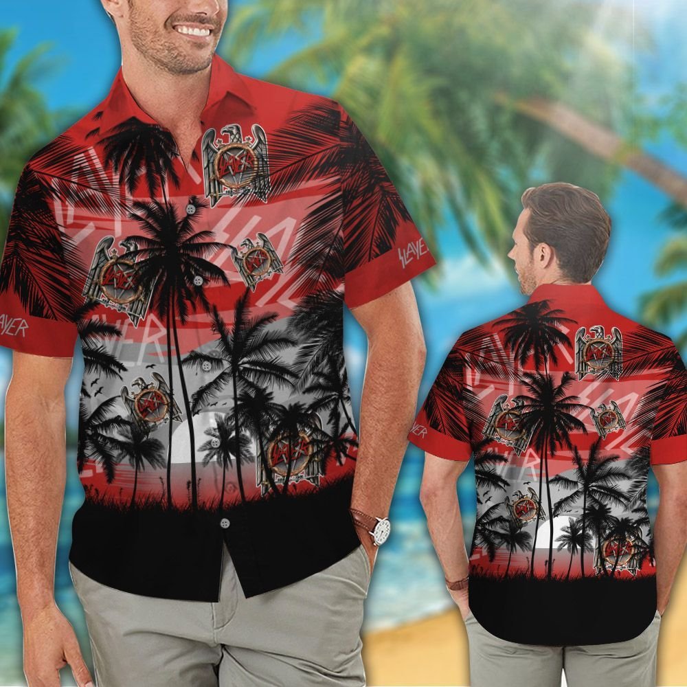 Slayer Men Women Hawaiian Shirt and Short For Fans Band