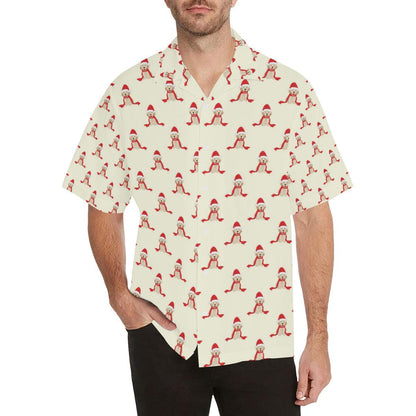 Golden Retriever Pattern Print Design 01 Mens All Over Hawaiian Shirt