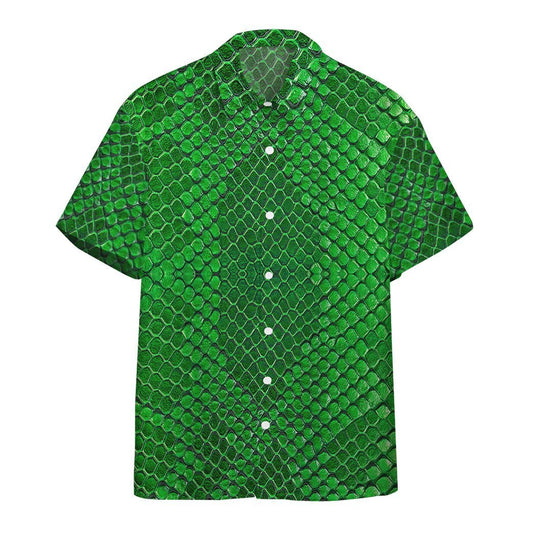 3D Green Snake Hawaii Shirt