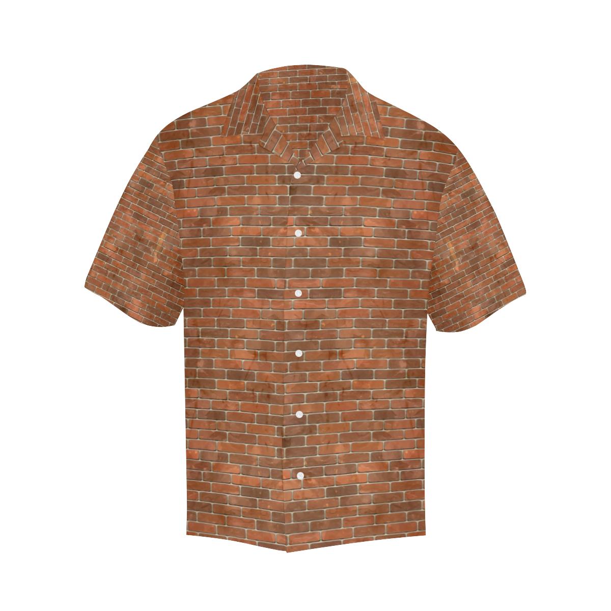 Brick Printed Pattern Print Design 04 Mens All Over Hawaiian Shirt