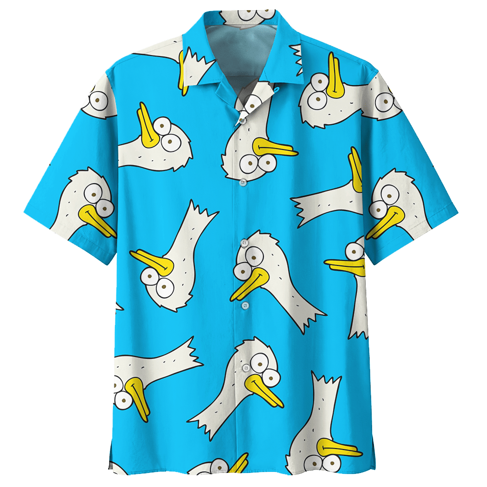 Duck  Blue High Quality Unisex Hawaiian Shirt For Men And Women Dhc17063617