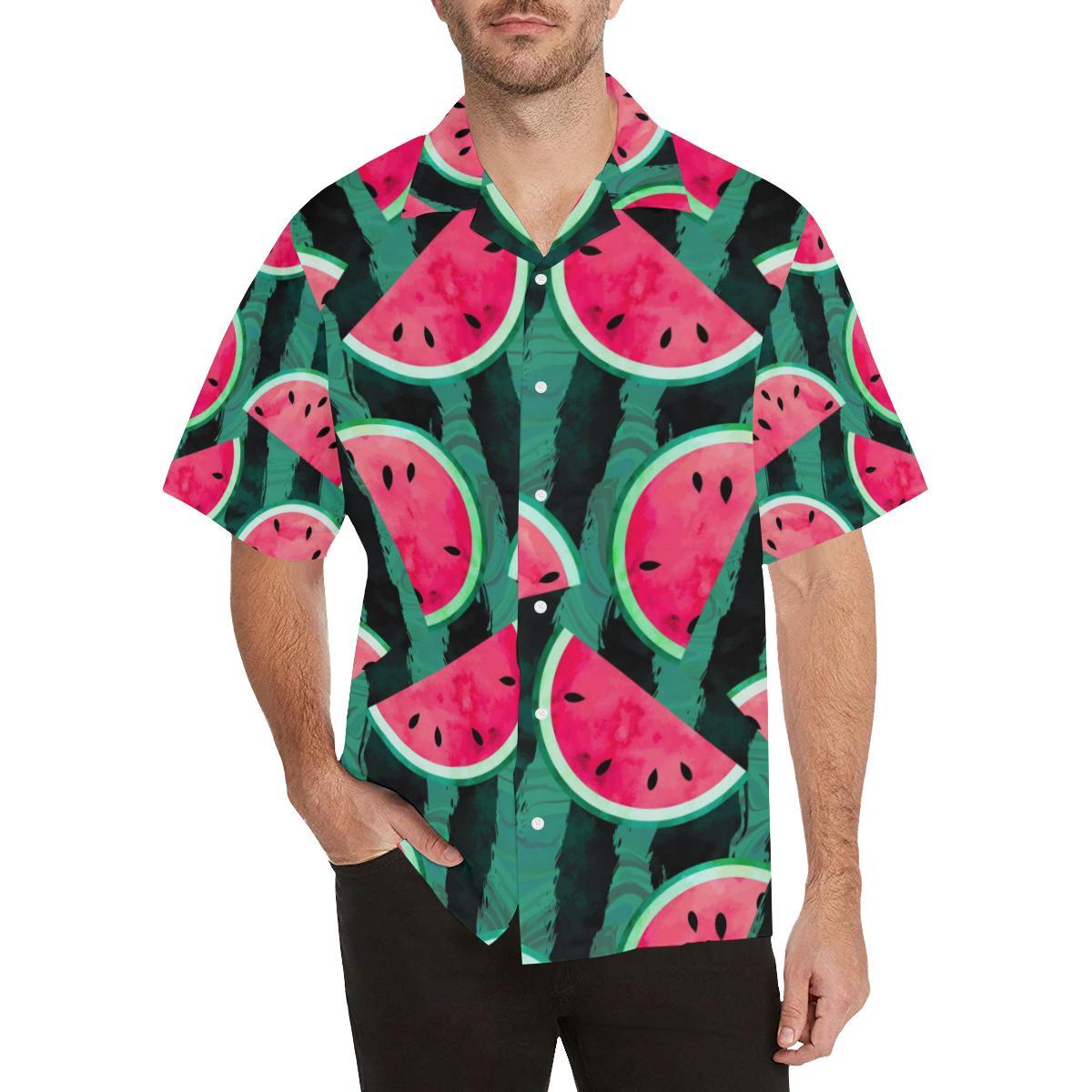 Watermelon Pattern Mens All Over Print Hawaiian Shirt