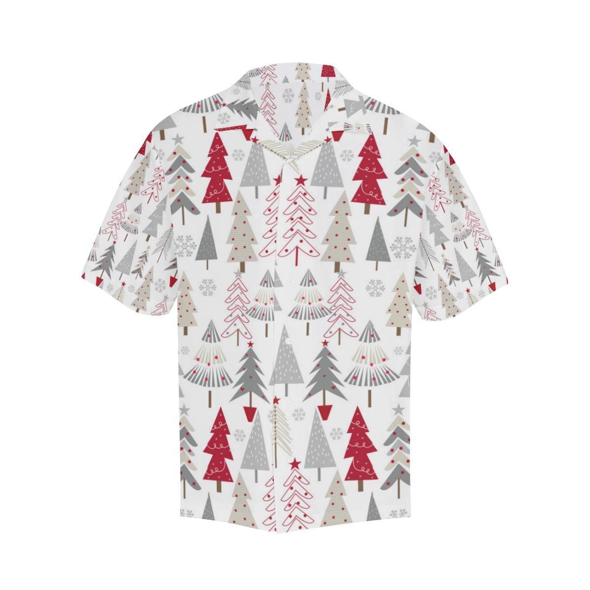 Cute Christmas Tree Pattern Mens All Over Print Hawaiian Shirt