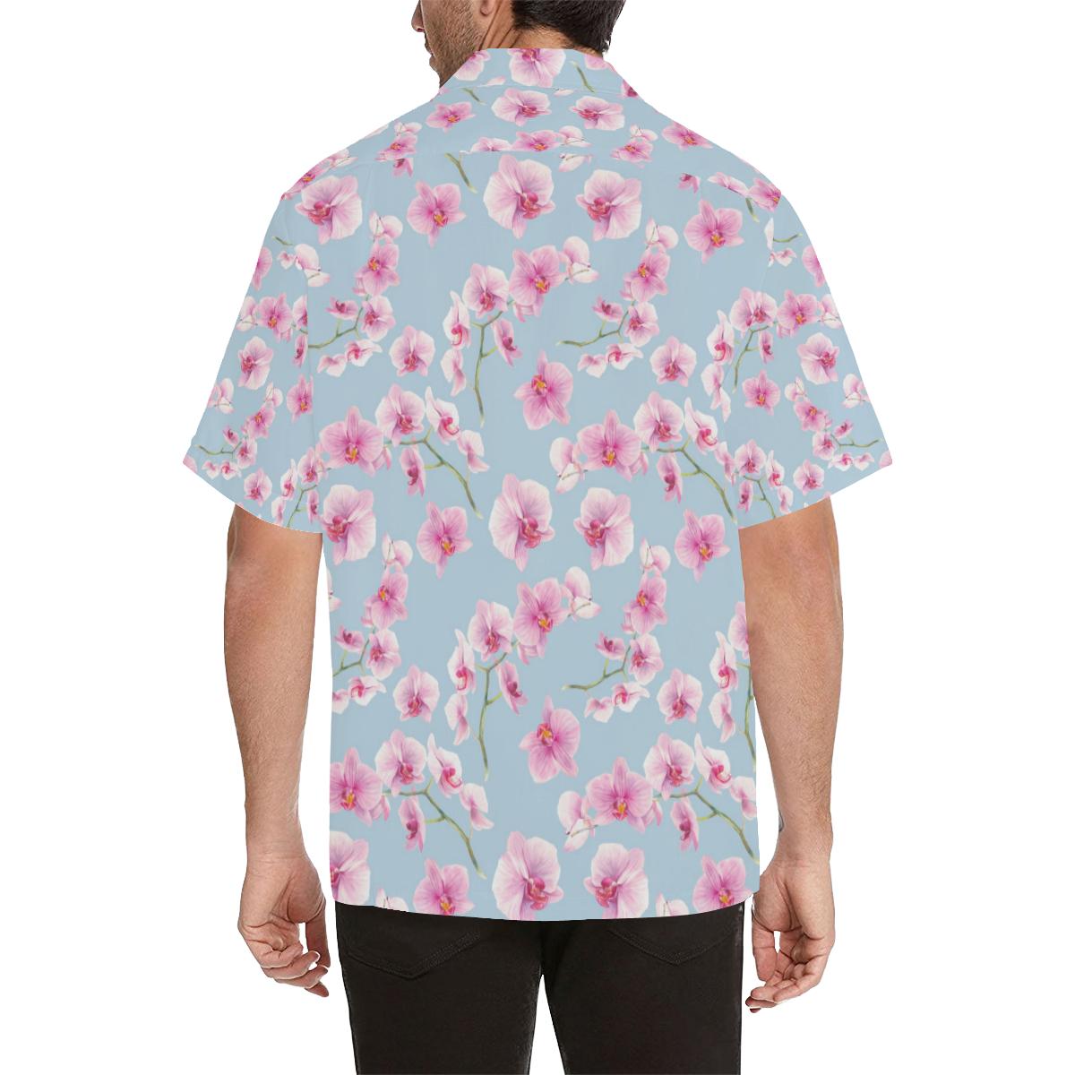 Orchid Pattern Print Design A Hawaiian Shirt