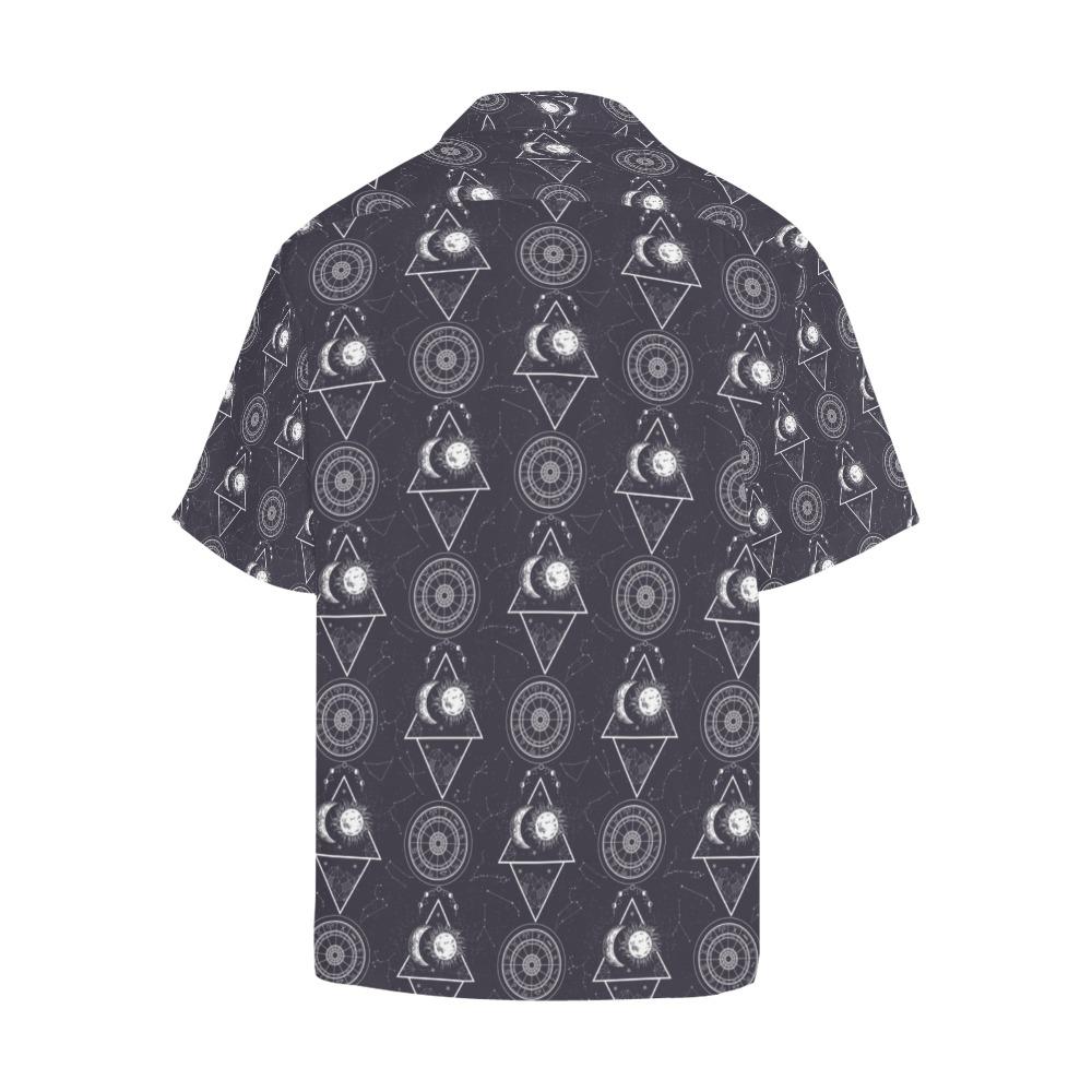 Sun Moon Print Design Hawaiian Shirt