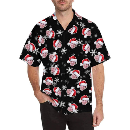 Custom Face Christmas Men's All Over The Print Hawaiian Shirt