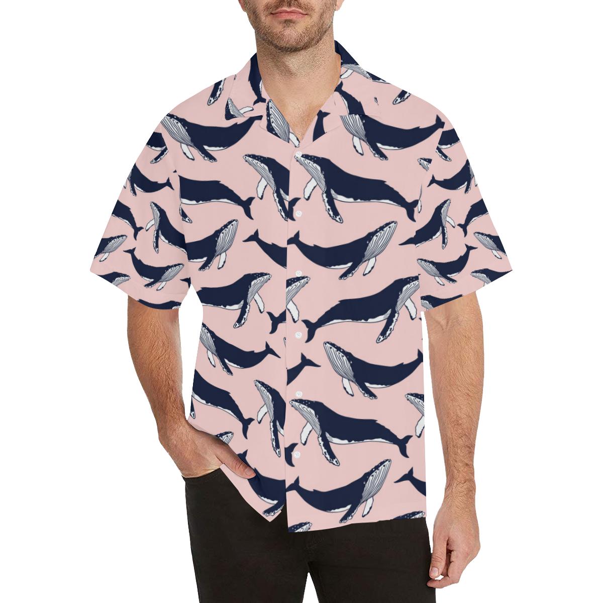 Humpback Whale Pattern Print Design Hawaiian Shirt