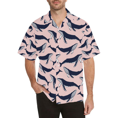 Humpback Whale Pattern Print Design Hawaiian Shirt