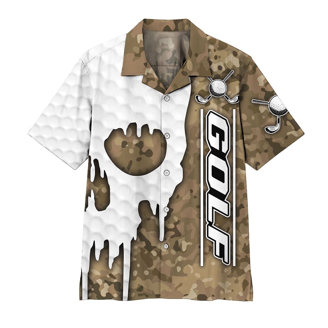  3D Camo Golf Hawaii Shirt