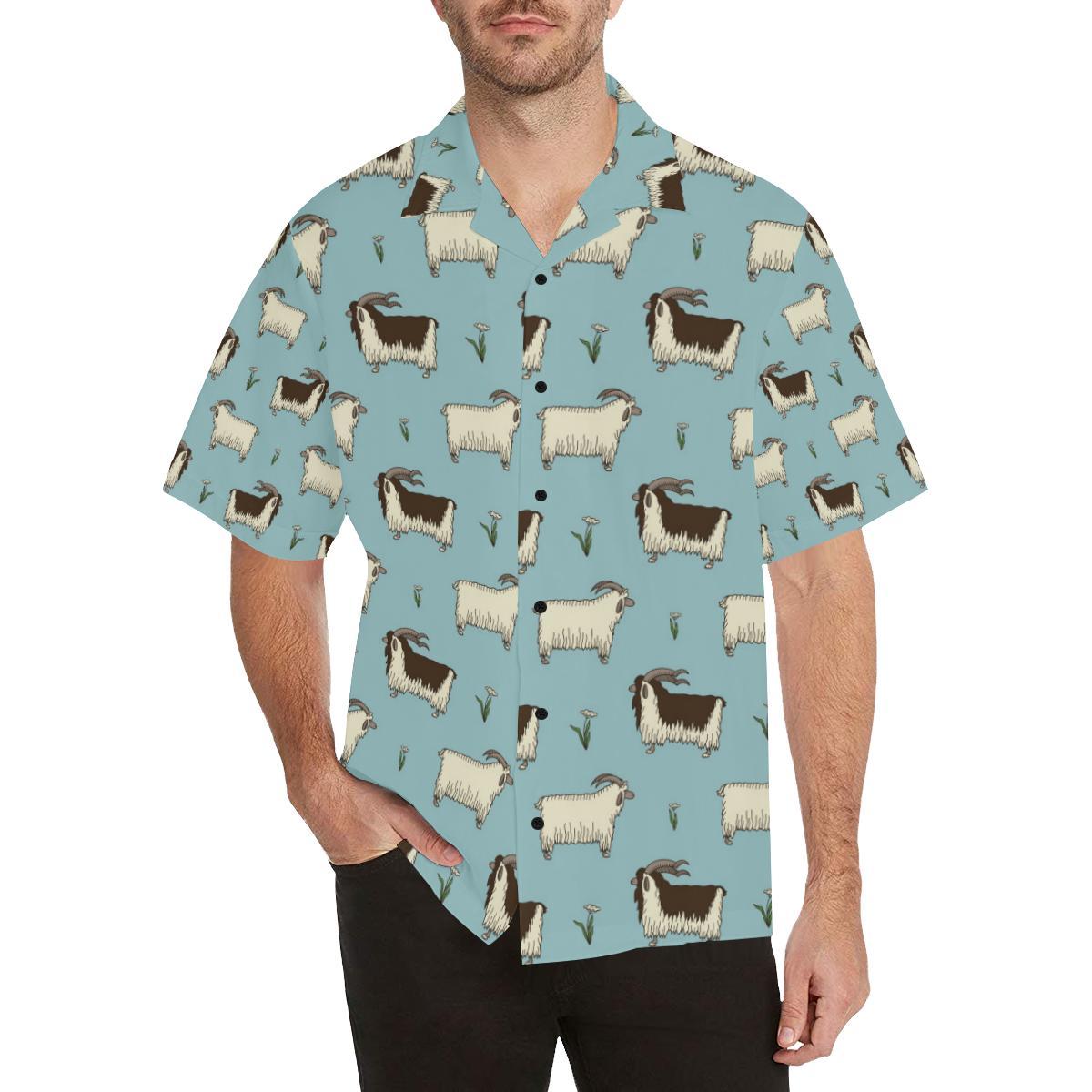 Goat Pattern Print Design Hawaiian Shirt