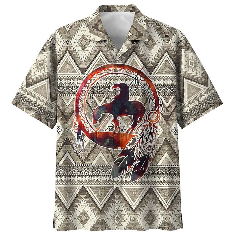 Indigenous   Gray High Quality Unisex Hawaiian Shirt For Men And Women Dhc17063949