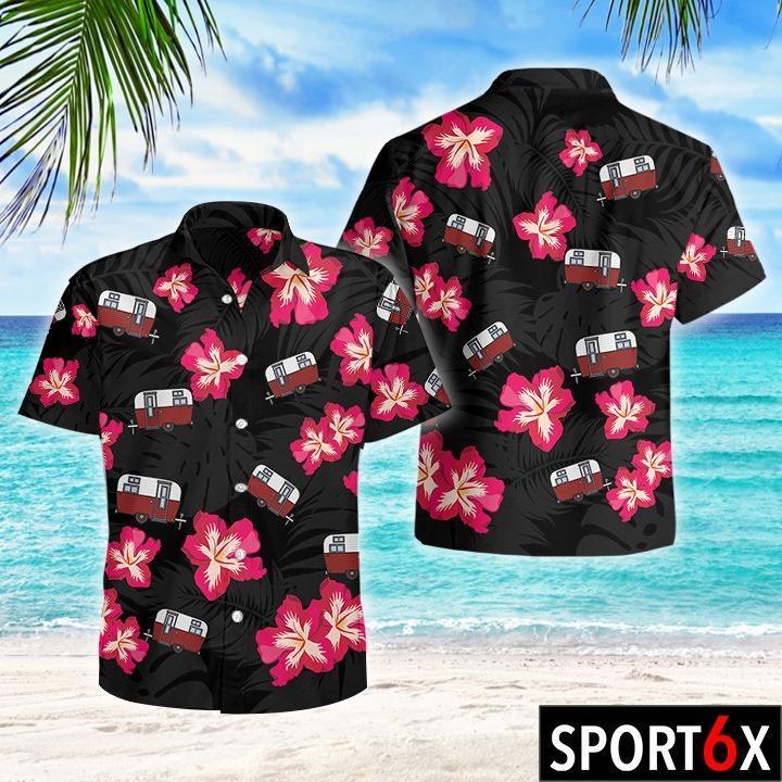 Camping Tropical Hawaiian Shirt | Unique Beach Shirt Hawaiian