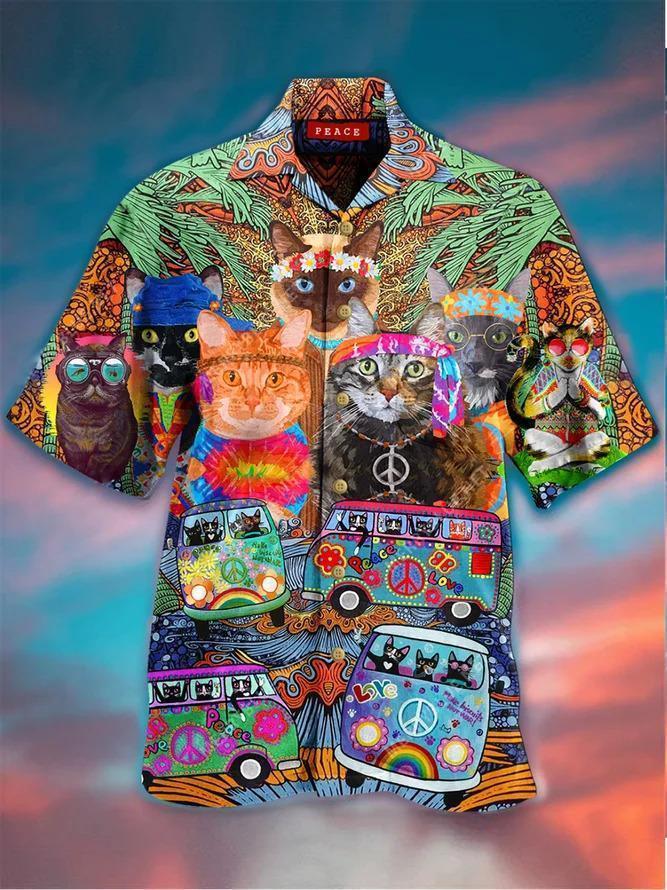 Collar Animal Hawaiian Shirt