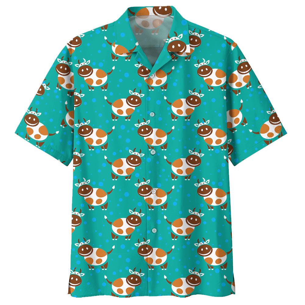 Cow  Blue Amazing Design Unisex Hawaiian Shirt For Men And Women Dhc17063757