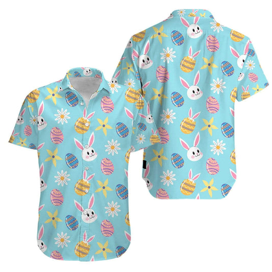 Bunny love egg Happy Easter Day Hawaiian Aloha Shirts 