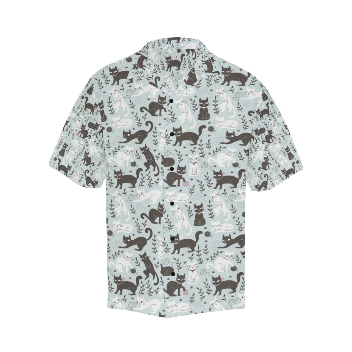 Cat Pattern Print Design Hawaiian Shirt