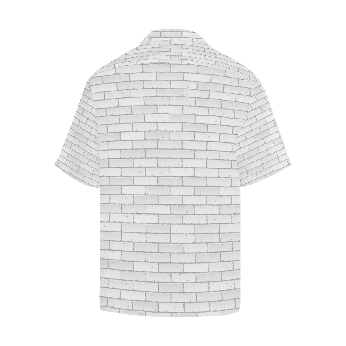 Brick White Pattern Print Design Hawaiian Shirt
