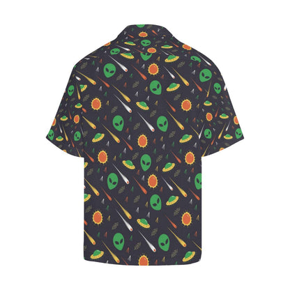 Alien Pattern Print Design 03 Mens All Over Hawaiian Shirt