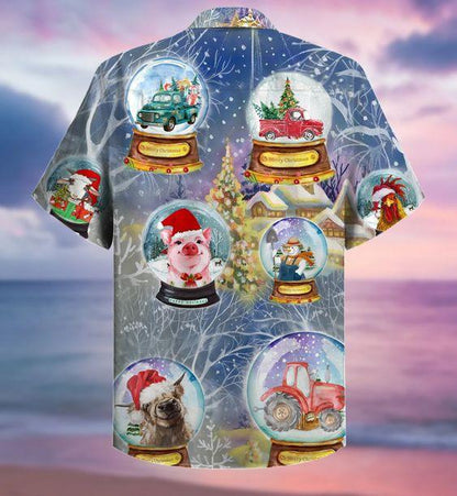 Hawaiian Aloha Shirts Christmas Funny Farmer