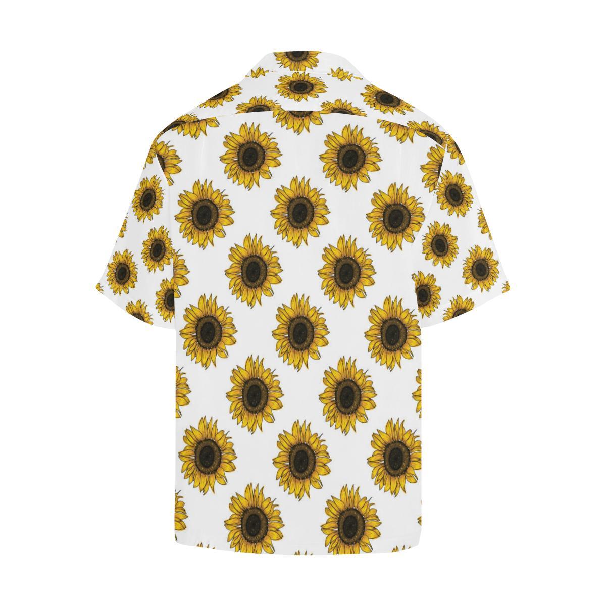 Sunflowers Design Pattern Mens All Over Print Hawaiian Shirt
