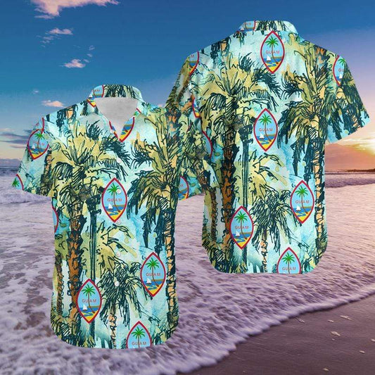 Guam Aloha Tropical Full Printing Hawaiian Shirts #1009H