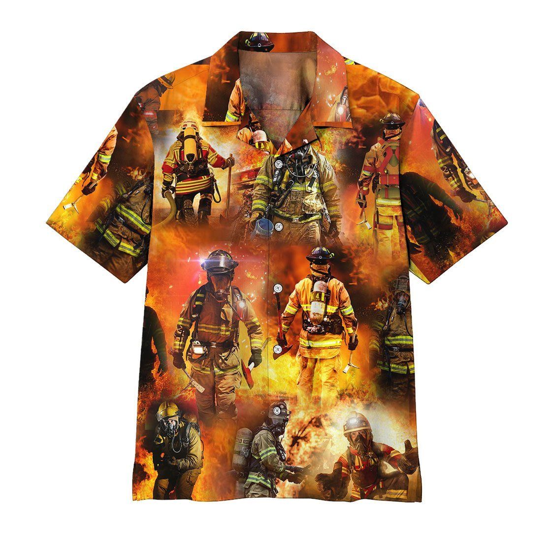  3D Firefighter Hawaii Shirt