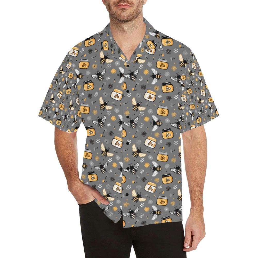 Honey Bee Print Design Hawaiian Shirt