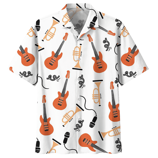 Guitar  White Awesome Design Unisex Hawaiian Shirt For Men And Women Dhc17063674