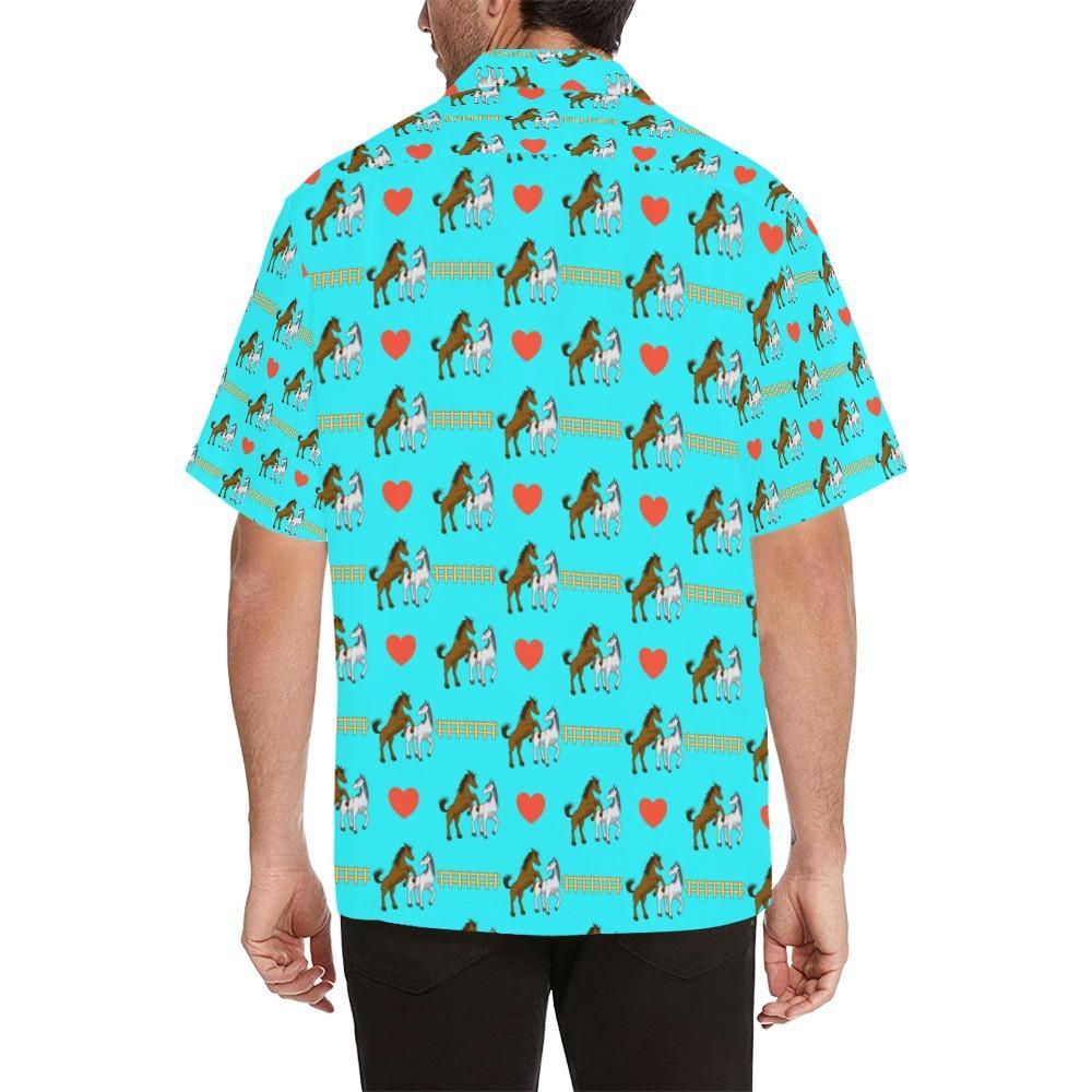 Horse Couple Love Print Design Lks3 Hawaiian Shirt