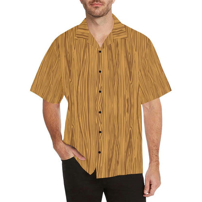 Wood Texture Print Design Hawaiian Shirt