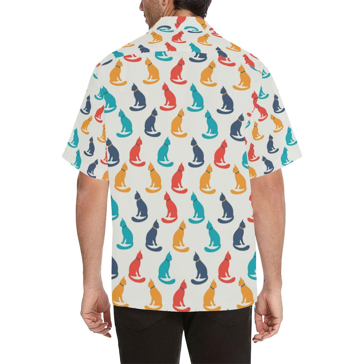 Cat Pattern Print Design Hawaiian Shirt