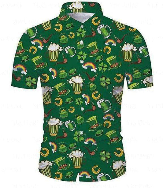 Irish Pride Happy St. Patrick's Day Beer And Joys Hawaiian Aloha Shirts #DH