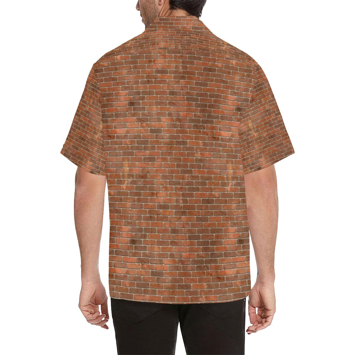 Brick Printed Pattern Print Design 04 Mens All Over Hawaiian Shirt