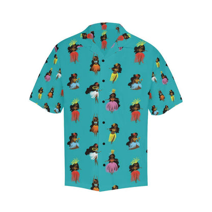 Hula Dancers Pattern Print Design Hawaiian Shirt