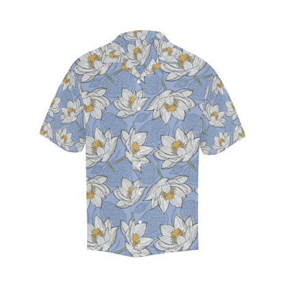 Lotus Pattern Print Design Hawaiian Shirt