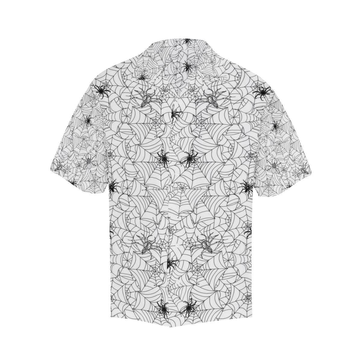 Spider Web Cobweb Pattern Mens All Over Print Hawaiian Shirt
