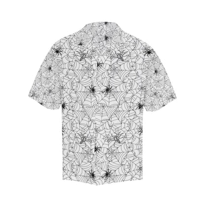 Spider Web Cobweb Pattern Mens All Over Print Hawaiian Shirt