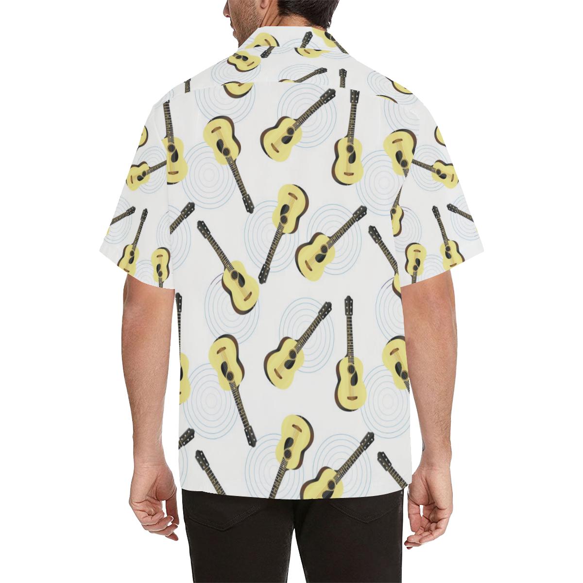 Classic Guitar Pattern Mens All Over Print Hawaiian Shirt