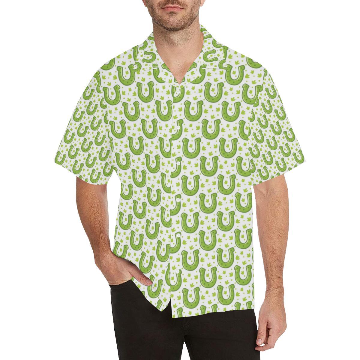 Horseshoes Pattern Print Design 02 Mens All Over Hawaiian Shirt