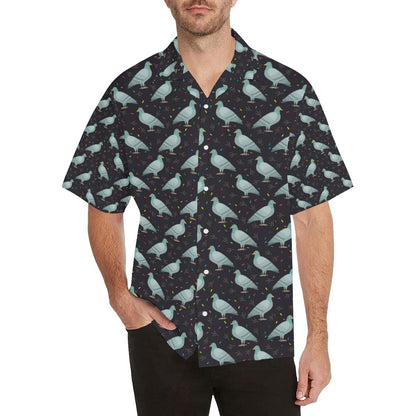 Pigeon Pattern Print Design 01 Mens All Over Hawaiian Shirt