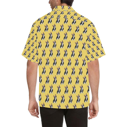 Boston Terrier Pattern Print Design Hawaiian Shirt