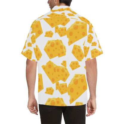 Cheese Slice Pattern Mens All Over Print Hawaiian Shirt
