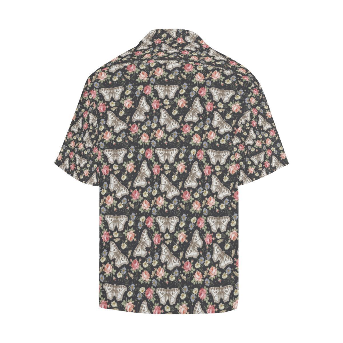 Butterfly Flower Pattern Print Design Hawaiian Shirt