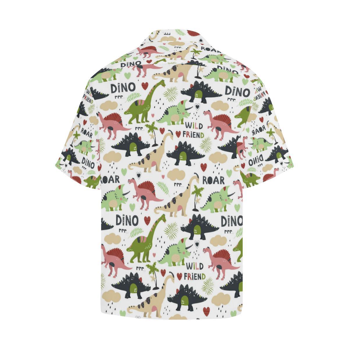 Cute Dinosaurs Pattern Mens All Over Print Hawaiian Shirt