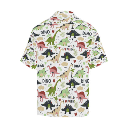 Cute Dinosaurs Pattern Mens All Over Print Hawaiian Shirt